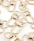 Top Tier Gold Metal Lobster Claw Clasps Featuring Smooth 360 Swivel Action With 20 Pack ready to rock keychain hardware.