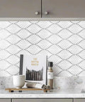 Silver Gray Peel And Stick Wallpaper For Cabinets And Bathrooms No Mess DIY Ready Modern Boho Leaf Design Removable Vinyl