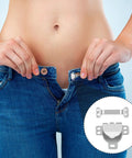 Go-To Heavy Duty Metal Hooks And Eyes Closure Set For Jeans, Denim, Trousers And Lingerie Repairs, 30 Silver Reinforced Fasteners in use