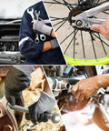 Combination of mechanic using 10mm Flex Head Ratchet Wrench Built To Last Pro Grade Ratcheting Metric Combination Wrench For Pros