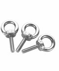 Stainless Steel 304 Eye Bolts One Quarter Inch Twenty Threads One Inch Long Ring Lifting Hardware 5 Pack Heavy Duty Lift Rings