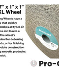 Seven Inch Convolute Deburring Wheel One Inch Thick By One Inch Arbor Hole Silicon Carbide Fine Grit close-up view.