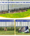 27 Ft Long 13 Inch High No Dig Garden Border Fence Kit With 25 Panels Rustproof Metal Pet Barrier for Dogs and Rabbits