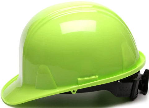 Sl Series 4 Point Ratchet Suspension Hard Hat Hi Vis Lime With Reversible Donning Low Profile HDPE Shell Durable Safety Gear For Construction And Industrial Sites