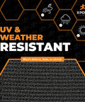 Heavy Duty Mesh Tarp 7 Ft By 14 Ft Black Weatherproof Protective Cover With Air Flow for Shade and UV Resistance Display