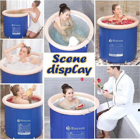 Outdoor Portable Ice Bath Tub For Athletes Cold Water Therapy Recovery Tub used by people indoors with different settings