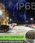 200W LED Parking Lot Light With 30000LM Dusk To Dawn Photocell IP65 Waterproof Area Lighting in rainy parking lot