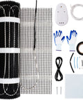 Get Your Floors Toasty With A Self Adhesive Electric Floor Heating Mat System Featuring Programmable 7 Day Thermostat accessories