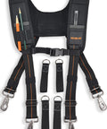 Tool Belt Suspenders For Men Nail Bag And Construction Tool Bag Harness Cross Shoulder Carpentry Suspenders with 2.5 Inch EVA Padding