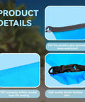 Close-up of 6 Pack Waterproof Dry Bags For Kayaking And Outdoor Adventures, lightweight polyester with PU coating and buckle.
