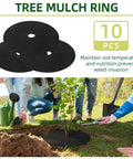 39 Inch Weed Barrier Mat For Your Yard And Garden Non Woven Tree Mulch Ring Protectors Landscaping Weed Control Pack Of 10