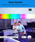 Under Cabinet Lighting You Can Hard Wire Or Plug In, Dimmable RGB Color Changing LED Fixture With Remote, Alexa And Google Enabled