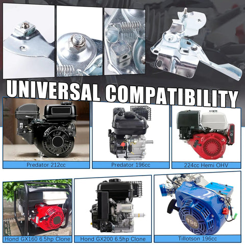 Go Kart Throttle Cable And Throttle Control Assembly Kit For Predator 212cc And 196cc Engines And Coleman GX160 GX200 CT200U-EX B200R KT196 Mini Bike Go Kart Parts Ride Ready Universal Fit showing engine compatibility