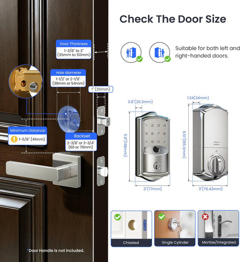 Lightning Fast Built In Wifi Smart Lock With Instant Fingerprint Access And Remote App Control Keyless Deadbolt Zero Fuss Setup Straight Into Your Wifi Smooth Satin Nickel Finish