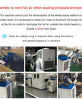 Installation guide for Heavy Duty 220 Volt Industrial Air Conditioner Featuring 18700 Btu Cooling Output and Hella Rapid Airflow.