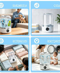 Rechargeable Mini Portable Washing Machine For Underwear And Baby Clothes Compact Travel Laundry Cleaner Lightweight for pet and baby clothes shown in various settings.