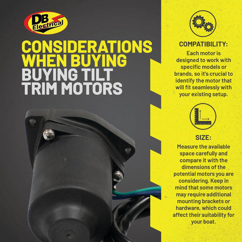 Image of compatibility and size tips for buying Tilt Trim Motor Replacement For Yamaha 150HP Outboard Fits F150 Series
