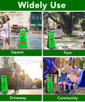 Kids At Play Safety Sign 24 Inches Green Pack Of 4 With Reflective Tapes Caution Slow Down For Street Kids And Pets At Play Yard