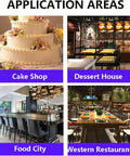 Image showing application areas for Automatic Electric Cream Spreader For Cake Decorating And Frosting Smoothing in various settings.