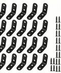 Beefy Black Metal L Brackets For Wood Shelves Heavy Duty 90 Degree Corner Braces With 20 Screws 1.57 X 1.57 Inch To Fix Sagging Shelves