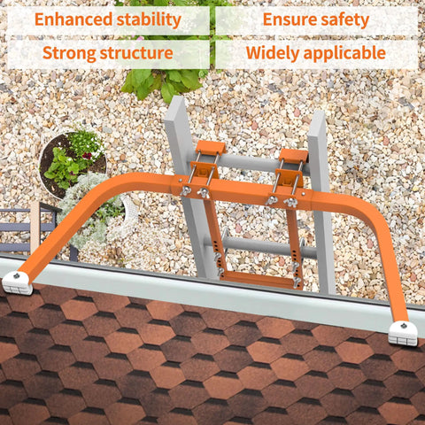 Heavy Duty Ladder Stabilizer Built Tough For Roof Gutter And Wall Jobs Featuring Wide Steel Wings Non Slip Rubber Base And No Sweat Setup Handling Up To 450 Pounds