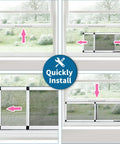 Installation steps for Expandable Window Screen 2 Pack Adjustable Fit For Double Hung Windows 18 Inches High And 25 To 49 Inches Wide
