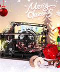3D Wooden Marble Run Puzzle With LED Lights For Adults Mechanical Wood Model Building Kit with festive Christmas decor