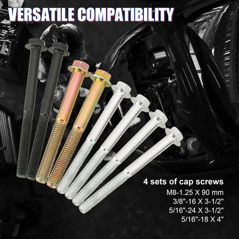 Assorted cap screws for All In One Car Steering Wheel Puller Kit With Lock Plate Remover And Compressor Removal Set