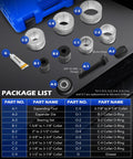 Orion Motor Tech exhaust pipe expander kit with storage case and assorted collets for 1-5/8 to 4-1/4 inch exhaust tubes