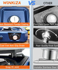 Comparison of heat-resistant powder coating and anti-slip grate on Beefy Two Burner Camp Stove With Foldable Griddle vs poor quality options