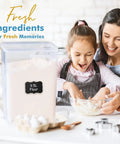 Two Pack Extra Large 9.5L Food Storage Canisters With Airtight Lids For Flour Sugar Rice Cereal Pasta BPA Free Leakproof Bulk Containers For Kitchen Pantry Organization shown with flour