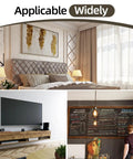 Badass Heavy Duty 41 Inch French Cleat Brackets And Top Tier Aluminum Wall Mount Hooks For Hanging Picture Frames Mirrors Whiteboards Plus Headboards Featuring Quick Snap Install That Goes Hard On Weight Up To 250 Pounds used in stylish bedroom and cafe settings, showcasing versatility.