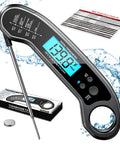 Digital Meat Thermometer For Grill And Kitchen Instant Read Waterproof Food Thermometer For Outdoor BBQ And Camping Perfect For Turkey Candy Beverages Beef And More Super Handy Dead On Accuracy Beginner Friendly with stainless steel probe and digital display.