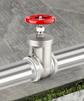 304 Stainless Steel Gate Valve 4 Inch NPT Female Rotary Sluice Valve With Wheel Handle for water oil gas in pipeline