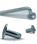 Heavy Duty Pallet Rack Safety Bolt Drop Pin With Round Top Hat 0.750 Inch Diameter 0.300 Inch Width 3.025 Inch Height