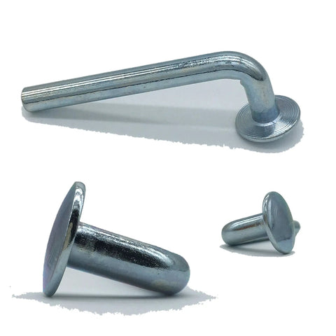 Heavy Duty Pallet Rack Safety Bolt Drop Pin With Round Top Hat 0.750 Inch Diameter 0.300 Inch Width 3.025 Inch Height