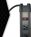 Heavy Duty Magnetic 6 Outlet Metal Power Strip With 6 Foot Cord, Cord Management, Lighted On Off Switch, Surge Protection