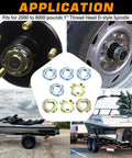 Beefy Heavy Duty D Style Trailer Spindle Nuts And Retainers Kit For 2000 To 8000 Lbs 1 Inch Thread Head 4 Axle Nuts And Retainers