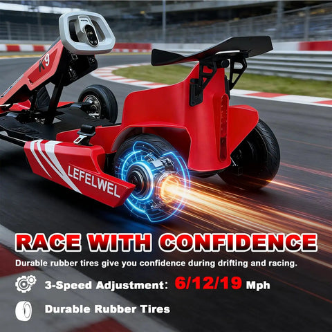 Go Kart For Adults And Kids 8 And Up With 700W Motor App Control And Dashboard Display Three Speed Modes 6 12 And 19 mph