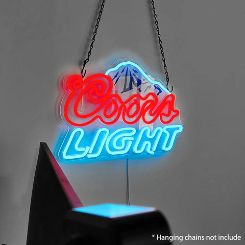 Beer Neon Sign LED Bar Light For Man Cave And Home Bar Decor Mountain Pattern Printing With Beer Logo wall hanging