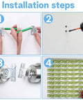 Installation steps for Metal Window Shade Brackets 8 Pieces Outside Mount Roller Shade Brackets With Screws Durable Window Blind Holders