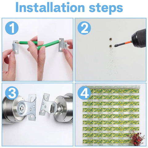 Installation steps for Metal Window Shade Brackets 8 Pieces Outside Mount Roller Shade Brackets With Screws Durable Window Blind Holders