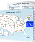 Flexible Dry Erase 11 By 14 Inch United States Map Sheets Pack Of 10 For Students And Teachers Reusable USA Practice Maps