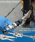 Heavy Duty Locking Pliers And Vise Grip Slide Hammer Puller Set used for fastener removal in automotive repair