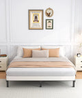 Heavy Duty King Size Box Spring Foundation With 5 Inch Low Profile Design And Beefy Steel Framework Supporting Up To 3500 Pounds in a styled bedroom.