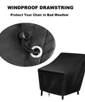 Heavy Duty Waterproof Patio Chair Cover For Deep Seated Lounge Chairs All Weather Outdoor Furniture Built Tough Shield with drawstring