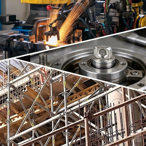 Tough As Nails Hammer Head T Slot Nuts For 2020 Aluminum Extrusion Frames M5 Drop In Fasteners Rust Proof Carbon Steel Hardware No Sweat Frame Ups Solid Grip 50 Piece Kit with machinery, scaffolding, and an assembly mechanism.