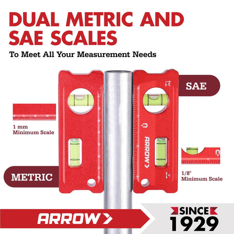 4 Inch Torpedo Level Offering Killer Magnet Grip And Dead On Accuracy with dual metric and SAE scales for precise measurements.