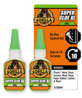 Rock Solid Super Glue Gel No Drip Formula For Precision Repairs And Vertical Fixes Quick Setting Anti Clog Bottle Clear Adhesive Heavy Duty Bonding Pack Of Two with two squeeze bottles.