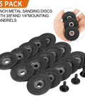 2 Inch Die Grinder Wheel Set, Fifteen Piece T27 Aluminum Oxide Grinding Discs with Mandrels and Shaft Shanks